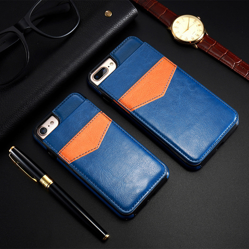 Compatible With Apple, Retro Leather Wallet Case For 8 7 6S 6 Plus Card Slot Holder Phone Cases